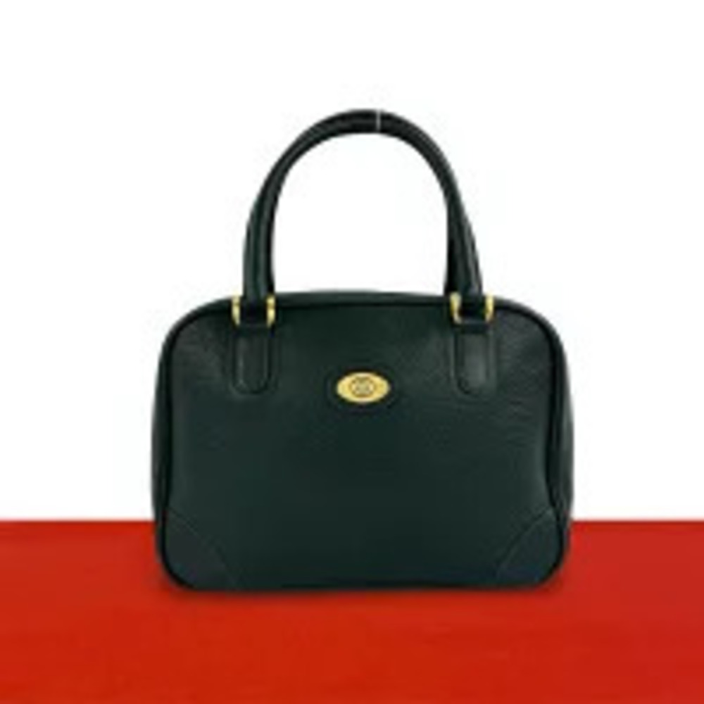 Gucci GG Leather Boston Bag Green